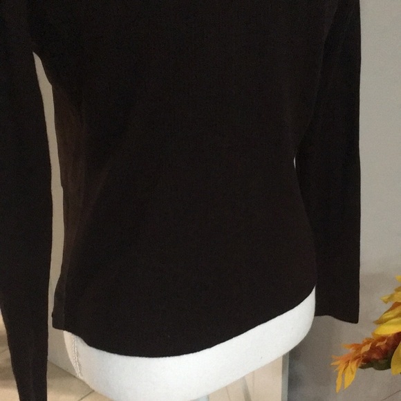 La Cite’ Suede Mock Neck Top/Sweater. Large - Picture 7 of 9